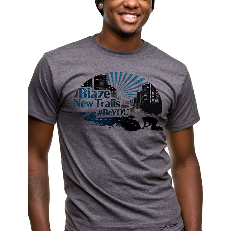 Boys Blaze New Trails #BeYOU tee grey