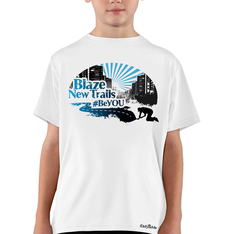 Boys Blaze New Trails, #BeYOU tee white
